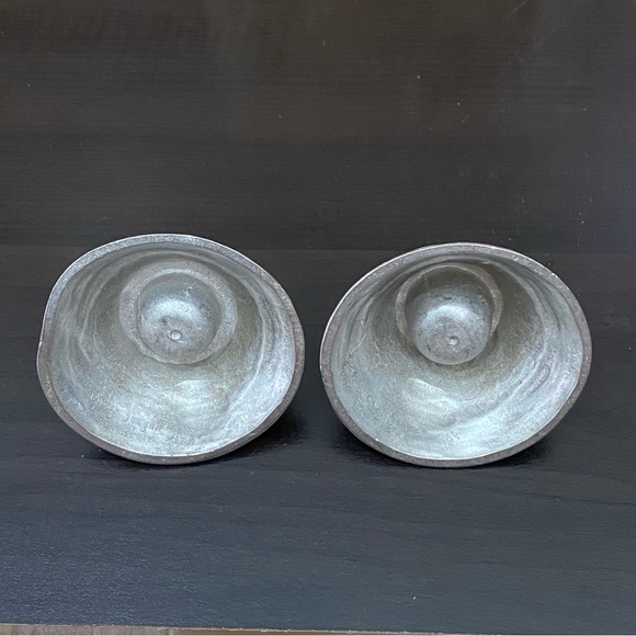 Vintage 1997 Seagull Canada Pewter Etain Zinn Pewter Candle Holders - Picture 4 of 16